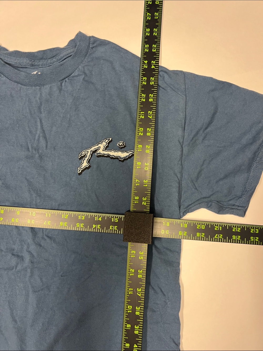 Men's Rusty Short Sleeve Teal Crewneck Logo Tee - Picture 4 of 4